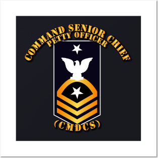 Navy - CMDCS - Blue - Gold with Txt Posters and Art